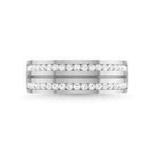 10K White Gold Diamond 1/2 Ct.Tw. Mens Wedding Band