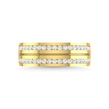 10K Yellow Gold Diamond 1/2 Ct.Tw. Mens Wedding Band