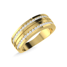 10K Yellow Gold Diamond 1/2 Ct.Tw. Mens Wedding Band