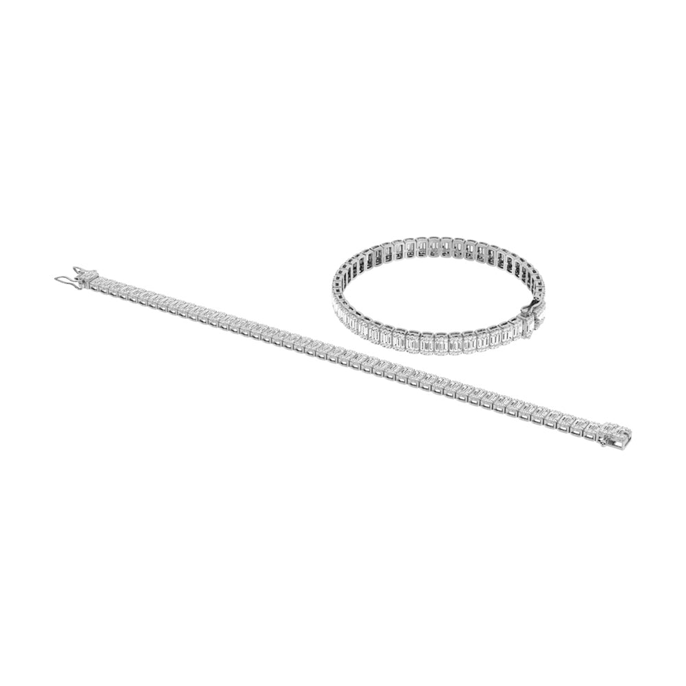 14K White Gold Diamond 4 3/4 Ct.Tw. Fashion Bracelet - thediamondsq