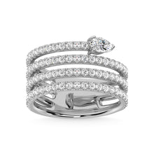 14K White Gold Diamond 1 3/8 Ct.Tw. Fashion Ring