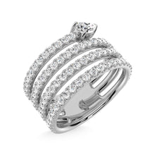 14K White Gold Diamond 1 3/8 Ct.Tw. Fashion Ring