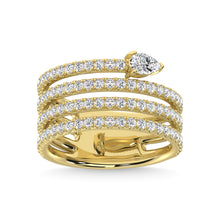 14K Yellow Gold Diamond 1 3/8 Ct.Tw. Fashion Ring