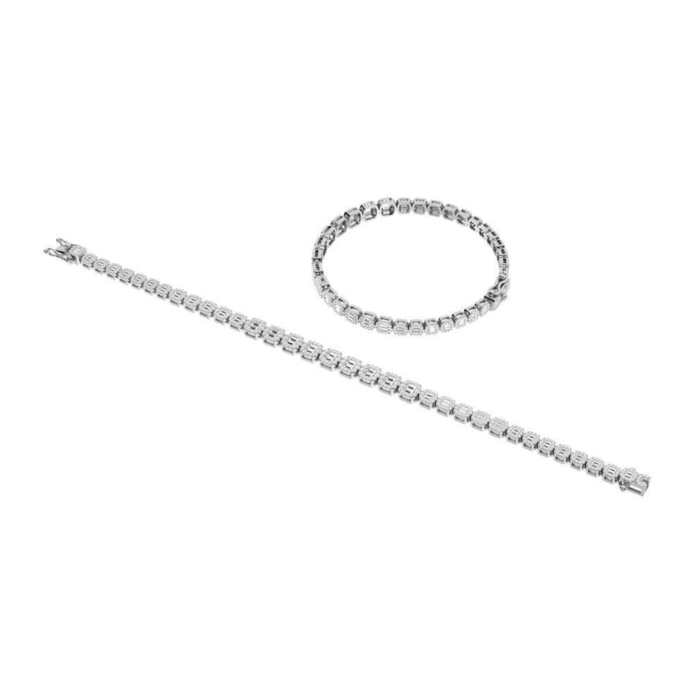 14K White Gold Diamond 2 1/3 Ct.Tw. Fashion Bracelet - thediamondsq