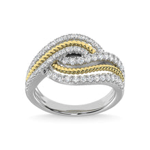 14K Two Tone Diamond 3/4 Ct.Tw. Fashion Ring