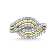 14K Two Tone Diamond 3/4 Ct.Tw. Fashion Ring