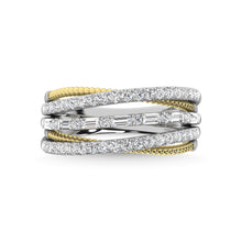 14K Two Tone Diamond 3/4 Ct.Tw. Fashion Ring