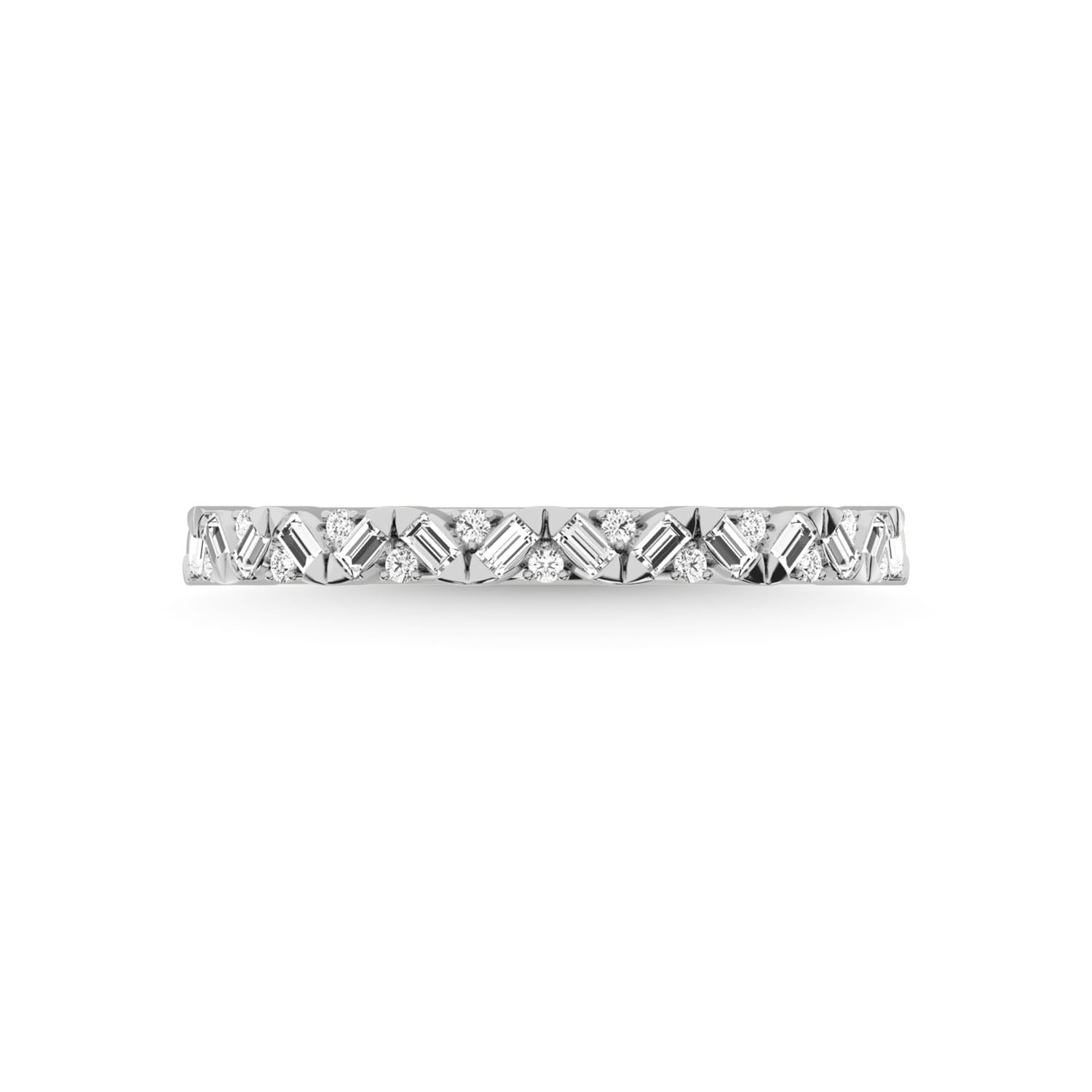 14K White Gold Diamond 1/5 Ct.Tw. Stackable Band