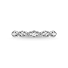 14K White Gold Diamond 1/5 Ct.Tw. Stackable Band