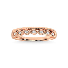 14K Rose Gold Diamond 1/20 Ct.Tw. Stackable Band