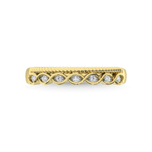 14K Yellow Gold Diamond 1/20 Ct.Tw. Stackable Band