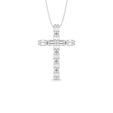 14K White Gold Diamond 1/2 Ct.Tw. Cross Pendant