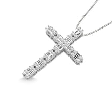 14K White Gold Diamond 1/2 Ct.Tw. Cross Pendant