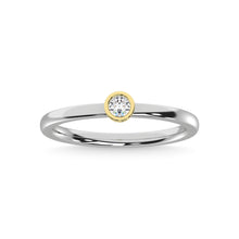 14K Two Tone Diamond 1/10 Ct.Tw. Anniversary Ring