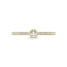14K Yellow Gold Diamond 1/5 Ct.Tw. Stackable Band