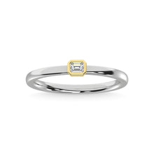 14K Two Tone Diamond 1/10 Ct.Tw. Anniversary Ring - thediamondsq