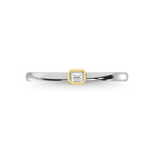 14K Two Tone Diamond 1/10 Ct.Tw. Anniversary Ring - thediamondsq