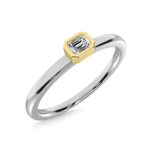 14K Two Tone Diamond 1/10 Ct.Tw. Anniversary Ring - thediamondsq