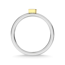 14K Two Tone Diamond 1/10 Ct.Tw. Anniversary Ring - thediamondsq