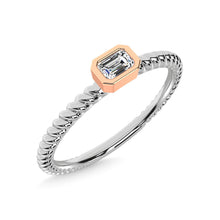14K Two Tone Diamond 1/8 Ct.Tw. Anniversary Ring - thediamondsq