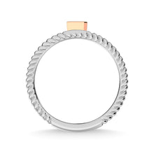14K Two Tone Diamond 1/8 Ct.Tw. Anniversary Ring - thediamondsq