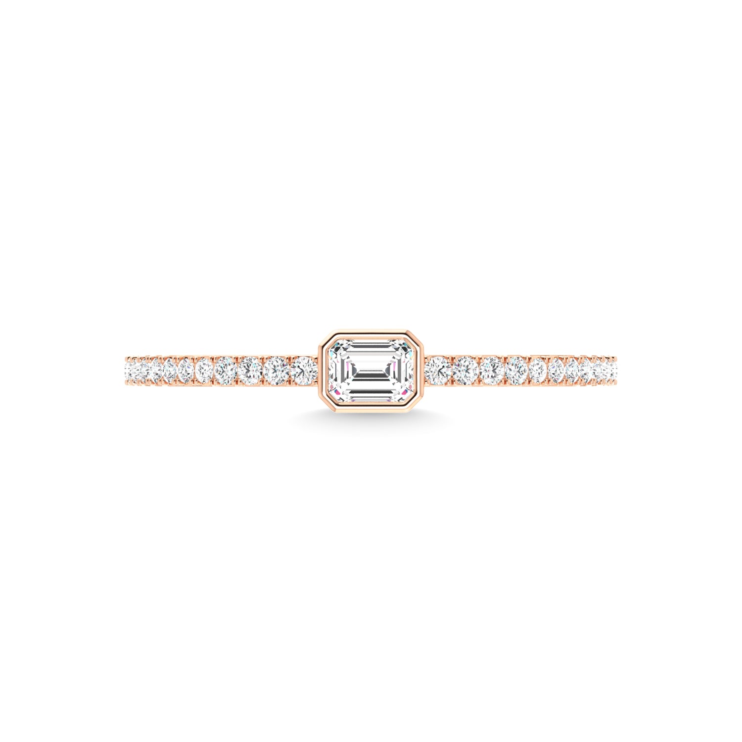 14K Rose Gold Diamond 1/4 Ct.Tw. Stackable Band