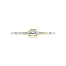 14K Yellow Gold Diamond 1/4 Ct.Tw. Stackable Band