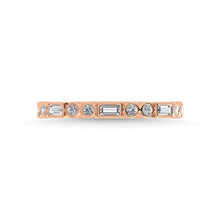 14K Rose Gold Diamond 1/4 Ct.Tw. Stackable Band