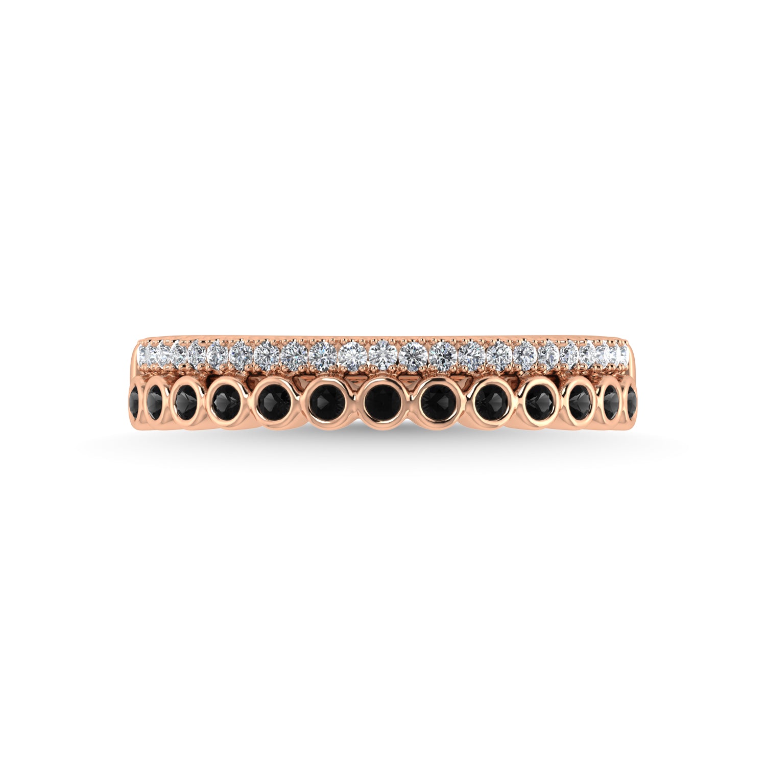 14K Rose Gold Diamond 1/3 Ct.Tw. Stackable Band