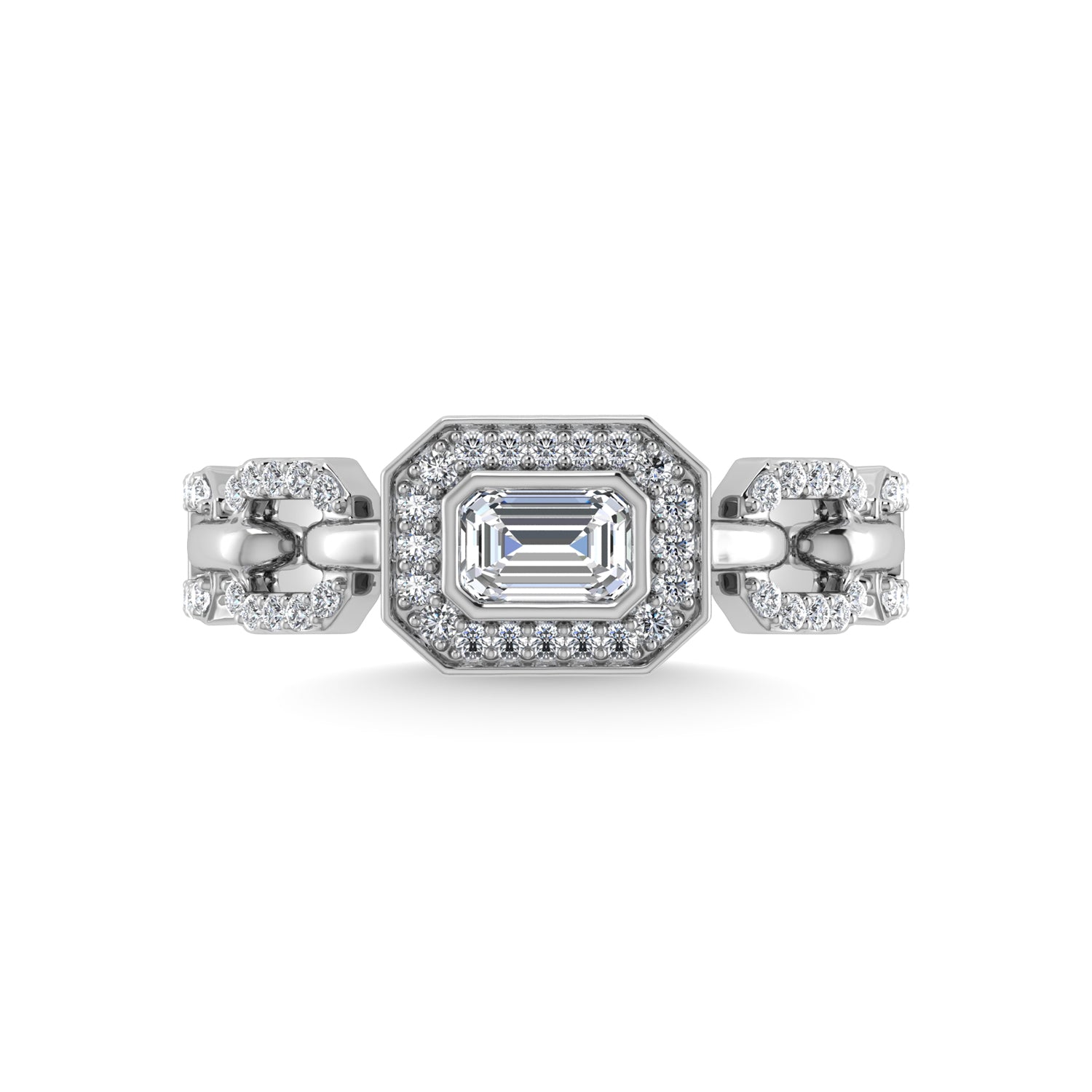 14K White Gold Diamond  1/2 Ct.Tw. Fashion Ring