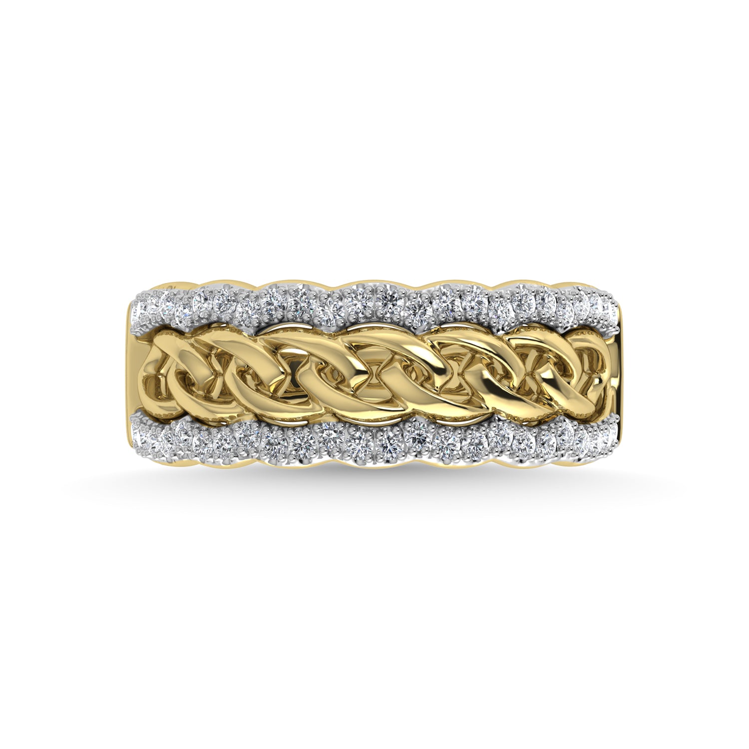 14K Yellow Gold Diamond 1/4 Ct.Tw. Fashion Ring