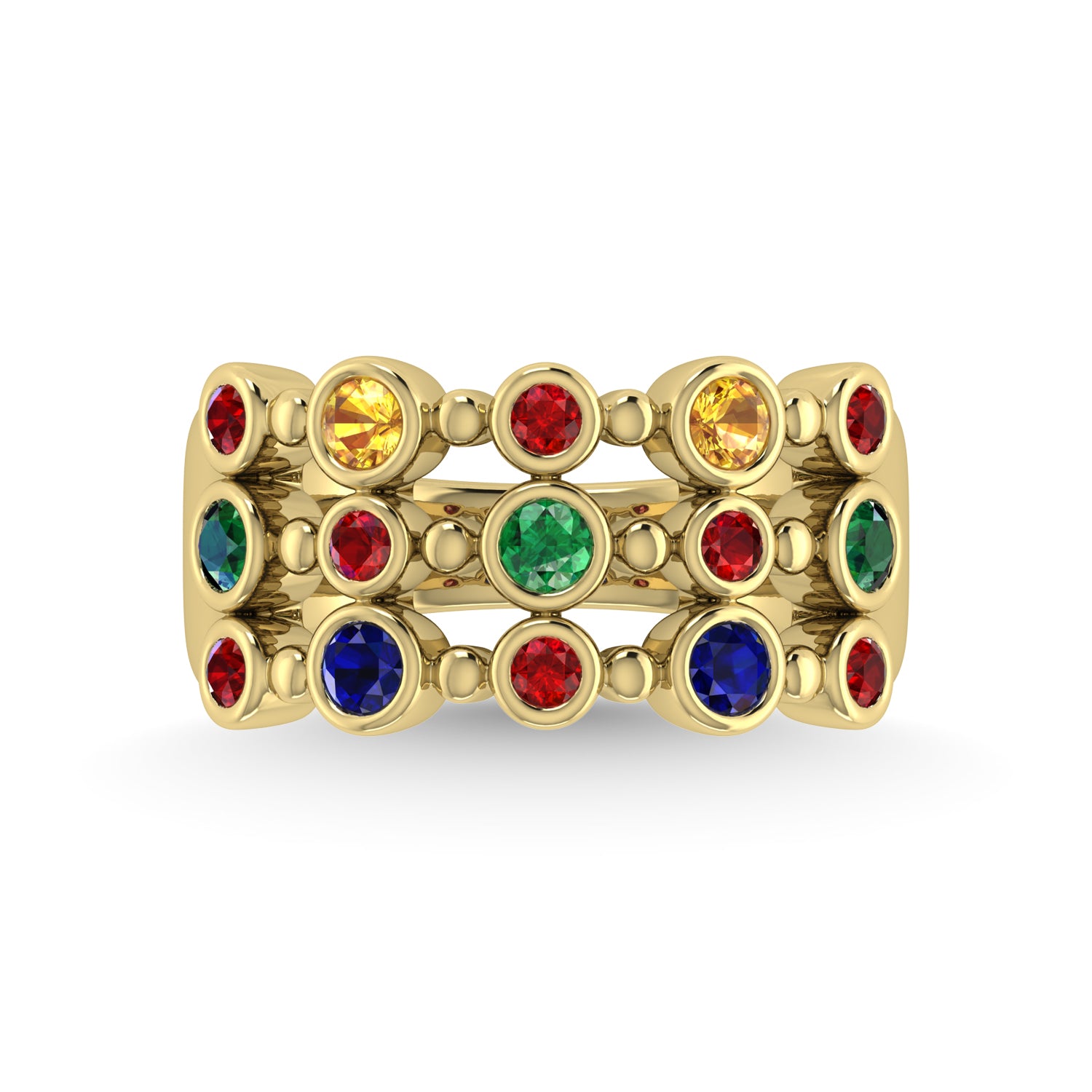 14K Yellow Gold Diamond 1 Ct.Tw. Fashion Ring
