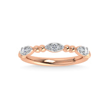 14K Rose Gold Diamond 1/5 Ct.Tw. Stackable Band