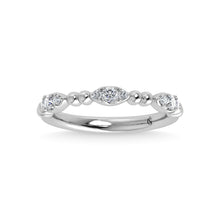 14K White Gold Diamond 1/5 Ct.Tw. Stackable Band