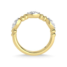 14K Yellow Gold Diamond 1/5 Ct.Tw. Stackable Band