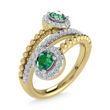 14K Yellow Gold Diamond 7/8 Ct.Tw. Fashion Ring