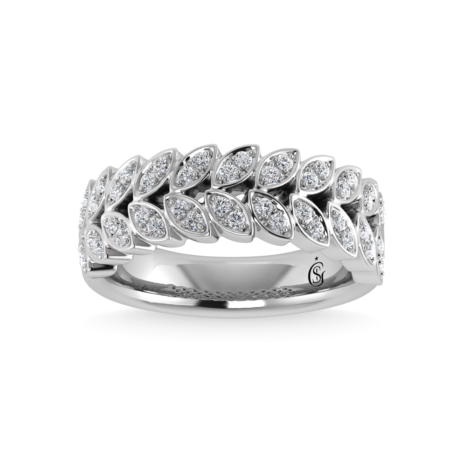 14K White Gold Diamond 3/8 Ct.Tw. Fashion Ring