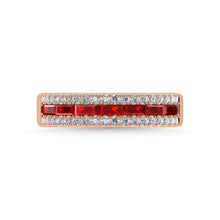 14K Rose Gold Diamond and Ruby 1 1/8 Ct.Tw. Fashion Ring