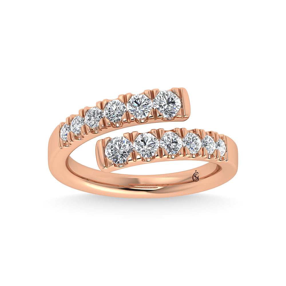 14K Rose Gold Diamond 7/8 Ct.Tw. Fashion Ring