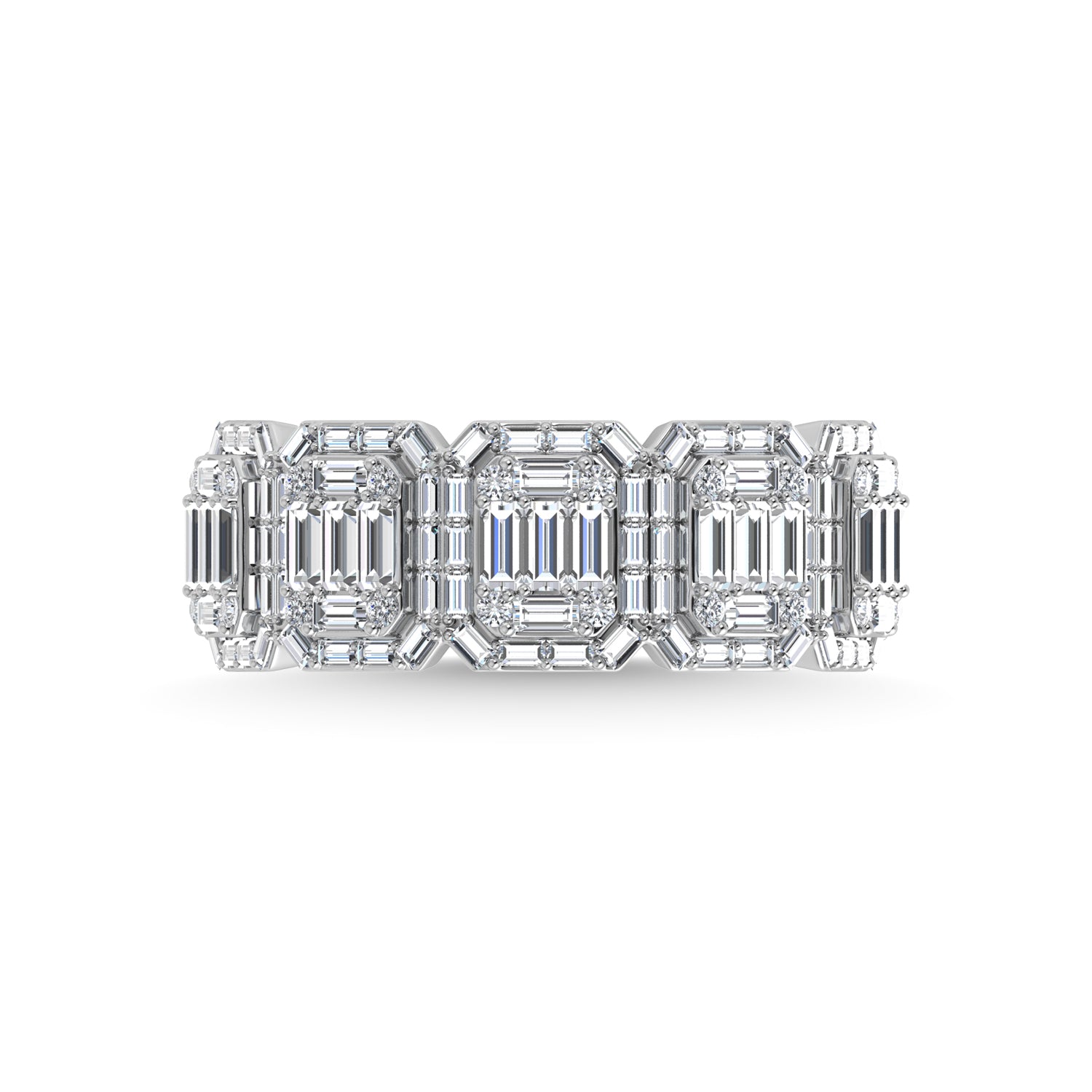 14K White Gold Diamond 7/8 Ct.Tw. Fashion Ring