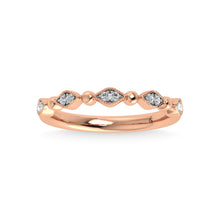 14K Rose Gold Diamond 1/20 Ct.Tw. Stackable Band
