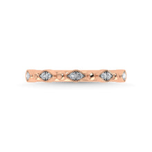 14K Rose Gold Diamond 1/20 Ct.Tw. Stackable Band