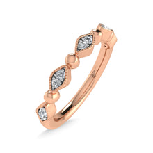 14K Rose Gold Diamond 1/20 Ct.Tw. Stackable Band