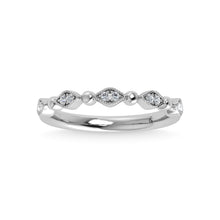 14K White Gold Diamond 1/20 Ct.Tw. Stackable Band