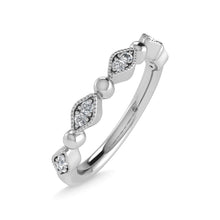 14K White Gold Diamond 1/20 Ct.Tw. Stackable Band