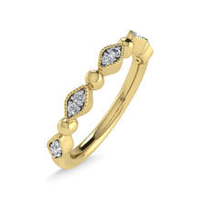 14K Yellow Gold Diamond 1/20 Ct.Tw. Stackable Band