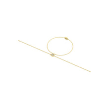 14K Yellow Gold Diamond 1/6 Ct.Tw. Cuban Bracelet