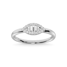 14K White Gold Diamond 1/5 Ct.Tw. Fashion Ring