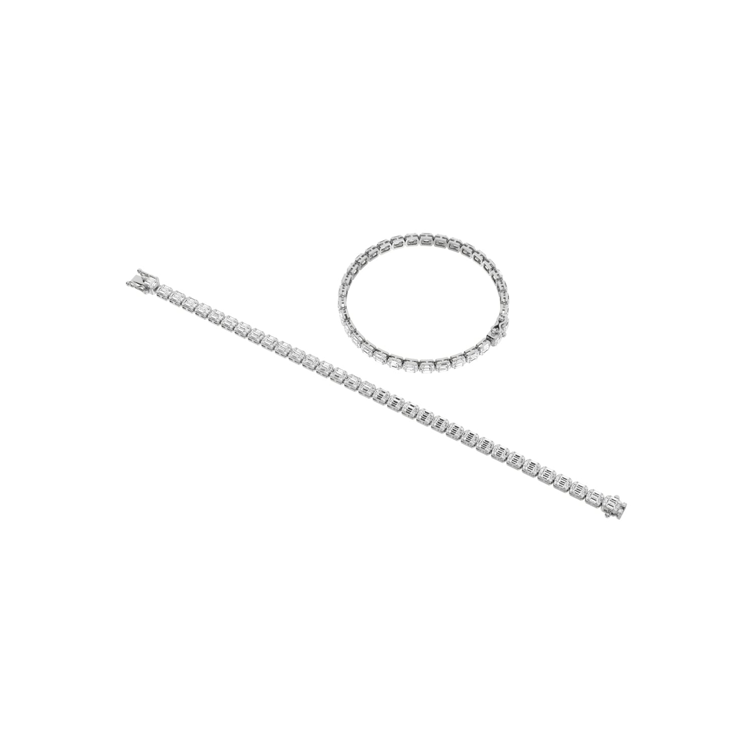 14K White Gold Diamond 3 3/8 Ct.Tw. Fashion Bracelet