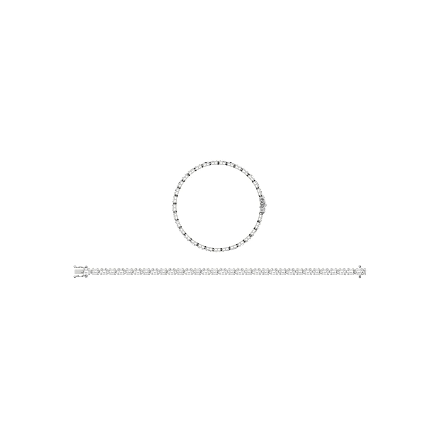 14K White Gold Diamond 3 3/8 Ct.Tw. Fashion Bracelet